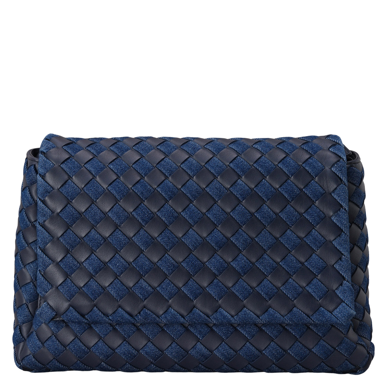 BOTTEGA VENETA(USED)보테가베네타 데님 인트레치아토 메신저 백